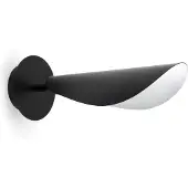 LOREFAR Wandlamp Liggera, dimbaar, zwart, Woon-/ Eetkamer, metaal, Modern, wandlamp