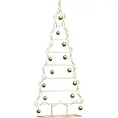 vidaXL Metalen kerstboom met standaard Goud 150 cm Poedercoated staal