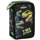 Derform Driedelige etui met accessoires, dinosaurus design, model 20 van