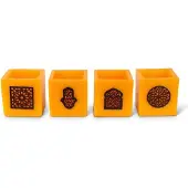 Safaary Marokkaanse kaars Ø 12 x 12cm-vierkant patroon