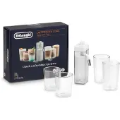 De'Longhi LatteCrema Cool Upgrade Set - Melkkaraf voor koude koffierecepten - Incl. 4 Thermische Glazen & Receptenboek - DLSC032