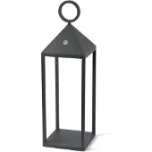 Faro Argus LED tafellamp, donkergrijs, aluminium/PMMA, hoogte 47 cm, zwart, Aluminium, Modern