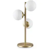 Ideal Lux Tafellamp Perlage, messing / goud, Woon-/ Eetkamer, metaal, Tafellamp