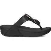 FitFlop Dames Slippers Lulu Marbled Stone Toe-post - Zwart - Maat 43