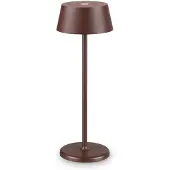 Ideal Lux LED oplaadbare buiten tafellamp Puur bruin metaal 32 cm Pure, bruin / roest, Woon-/ Eetkamer, metaal, Modern