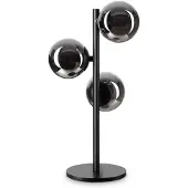 Ideal Lux Tafellamp Perlage, zwart, Woon-/ Eetkamer, metaal, Tafellamp