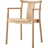 Audo Copenhagen Merkur stoel met armleuningen Natural oak