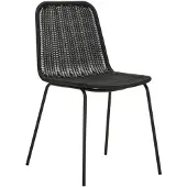 House Doctor Hapur Stoel Zwart - Stoelen Synthetisch Rotan Black - 210940400