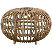 Sika-Design Ottoman Voetenbank Ø55 Cm - Voetenbanken Rotan Antique - FA-55-PA