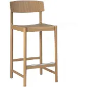 Mavis Rod barkruk 65 cm Witgepigmenteerde matte gelakte eik