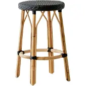 Sika-Design Simone Barkruk 68 Cm Zwart - Barkrukken Rotan Black - 9183BLBL
