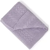 Garbo&Friends Deken Gebreid 70x100 Cm - Kinderdekens Wol Lilac - GF211442335-0550-1861GL