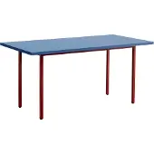 HAY Tafel Two-Colour Maroon Red Powder Coated Steel Frame Blue L160 x W82 x H74 cm