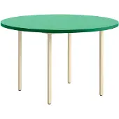 HAY Tafel Two-Colour Ivory Powder Coated Steel Frame Green Mint Ø120 x H74 cm