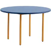 HAY Two-Colour eettafel Ø120 cm Ochre-blue