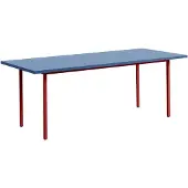 HAY Tafel Two-Colour Maroon Red Powder Coated Steel Frame Blue L200 x W90 x H74 cm