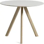 HAY Cph 20 2.0 Tafel Ø90 Cm Gelakt Op Waterbasis Eiken / Gebroken Wit - Eettafels & bartafels Linoleum Offwhite - AE815-A529-AR08