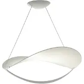 Foscarini Slimme hanglamp Plena, dimbaar, wit / opaal, Woon-/ Eetkamer, Kunststof, Design, Slimme hanglamp