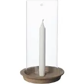 ERNST lantaarn bord incl. glazen cilinder 30 cm Terracotta