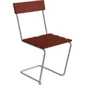 Grythyttan Stålmöbler Stoel 1 Donkerrood / Thermisch Verzinkt Staal - Tuinstoelen Eiken Dark Red - 10125112