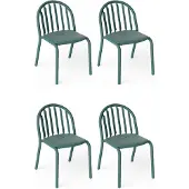 Fatboy Fred's Stoel Pak Van 4 - Tuinstoelen Aluminium Dark sage - 106496