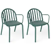 Fatboy Fred's Fauteuil Pak Van 2 - Tuinstoelen Aluminium Dark sage - 106484