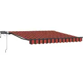 vidaXL Uitschuifbare luifel Oranje en bruin 300 x 250 cm