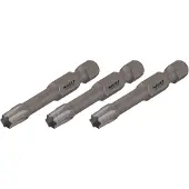 Hazet Krachttorsiebits 2223SLG-T10/3 · 1/4 inch (6,3 mm) zeskant massief · Binnen-TORX-profiel · 3-delig · SW T10