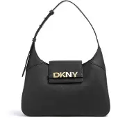 DKNY Leren schoudertas Avril Shoulder Bag Blk / Gold zwart