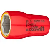 Hazet Dopsleutel · geïsoleerd 880KV-18 · 3/8 inch (10 mm) vierkant hol · Buiten-zeskant-tractieprofiel · SW 18 mm