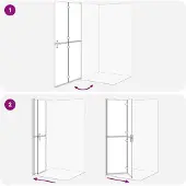 vidaXL Inloopdouche wand Zwart 100 x 6,5 x 190 cm