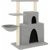 vidaXL Kattenmeubel met sisal krabpalen 83 cm lichtgrijs