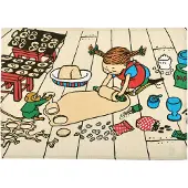 Muurla Pippi Bakig Theedoek 50x70 Cm - Keukenhanddoeken Katoen Multi - 5400-5070-03