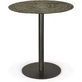 Ethnicraft Blend Tafel Ø70 Cm Donkerbrons / - Eettafels & bartafels Mineraalpoeder Ray Whisky - 25935