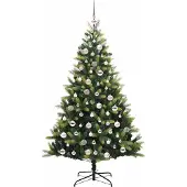 vidaXL Kunstmatige Scharnierende Kerstboom 300 LEDs Groen 180 cm