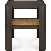 Ethnicraft Panel Bijzettafel / Rotan - Bijzettafels & buffetten Teak Dark Brown - 10766