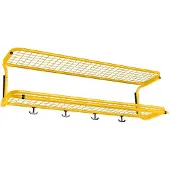 Essem Design Classic Hoedenrek Dubbel 80 Cm - Hoedenplanken Kunststof Sun Yellow - 650-80 SY/SY