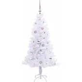 vidaXL Kunstkerstboom met 150 LED Wit 150 cm PVC en Staal