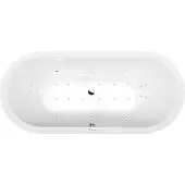 Polysan Viva O whirlpoolbad, 185x80x47cm, Highline Hydro-Air, chroom