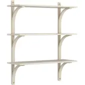 Swedese Levi plankrek 3 planken Witgepigmenteerd essen-messing, 90 cm