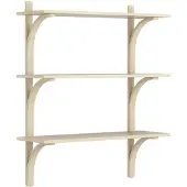 Swedese Levi plankrek 3 planken Naturel gelakte essen-aluminium, 90 cm