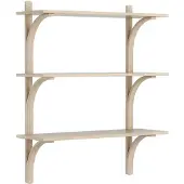 Swedese Levi plankrek 3 planken Witgepigmenteerd eik-aluminium, 90 cm