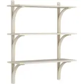 Swedese Levi plankrek 3 planken Wit gepigmenteerd essen-aluminium, 90 cm