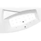 Polysan Evia Whirlpoolbad links, 170x100x47cm, Highline Hydro-Air, chroom