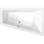 Polysan Triangl Whirlpoolbad rechts, 180x120x50cm, Highline Hydro-Air, chroom