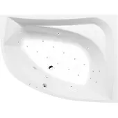 Polysan Tanya Whirlpoolbad rechts, 160x120x49cm, Active Hydro-Air, chroom