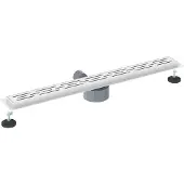 vidaXL Doucheafvoer lineair design met 360° sifon zilver 80 cm