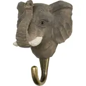 Wildlife Garden Met De Hand Gesneden Haak Olifant - Haken en hangers Hout - WG4533