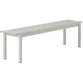 Muuto Linear Steel bank 170x34 cm Grey (RAL 7044)