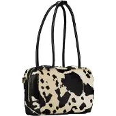JOST Bags Leren schoudertas Furry Cow Bowling Bag Black veelkleurig